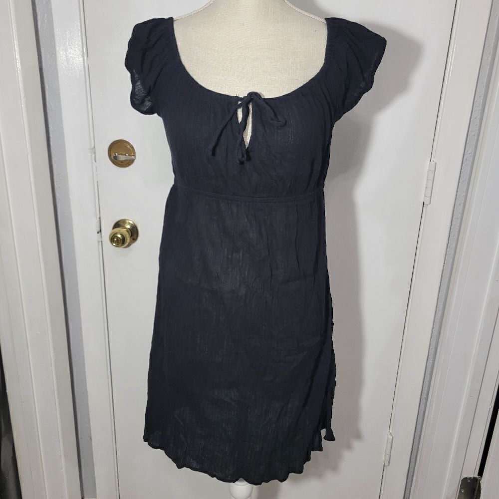 O rageous black cotton swim cover up